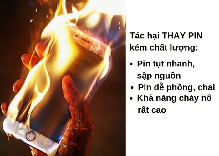 Tác hại của việc thay pin kém chất lượng