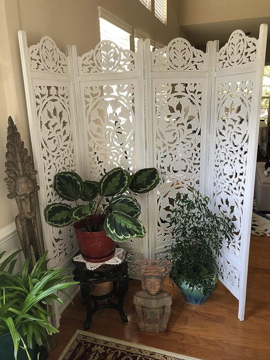 reviewer's chic white boho-style divider