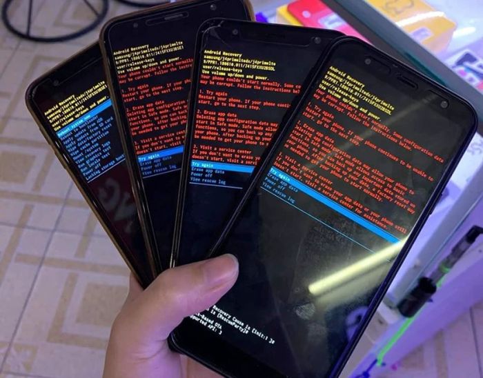 Điện thoại Samsung không lên màn hình dù vẫn đang chạy, nguyên nhân có thể là do lỗi treo recovery.