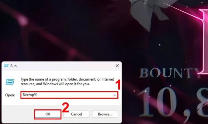 Giải phóng bộ nhớ bằng cách xóa các tệp tạm thời trên máy tính Windows 11