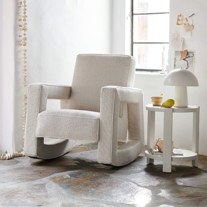 the rocking chair beautifully placed in a nursery setting