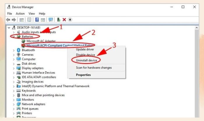 Hoàn thành việc cài đặt lại driver pin khi laptop Asus không nhận sạc