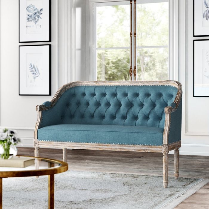 the blue loveseat