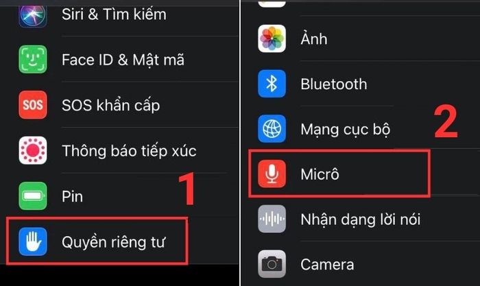 Kiểm tra quyền truy cập micro