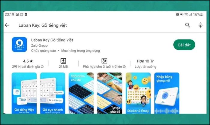 Cài đặt ứng dụng hỗ trợ bàn phím khi Zalo không gõ được tiếng Việt