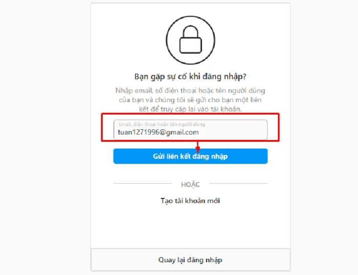 Cách khôi phục mật khẩu khi quên mật khẩu trên Instagram
