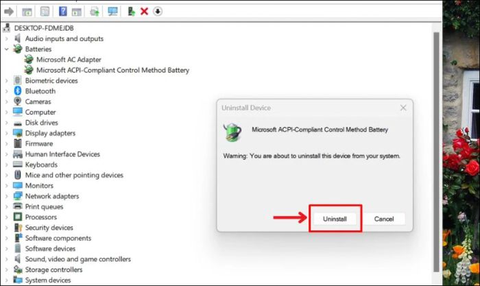 Bạn nhấp vào Uninstall để tiếp tục quá trình