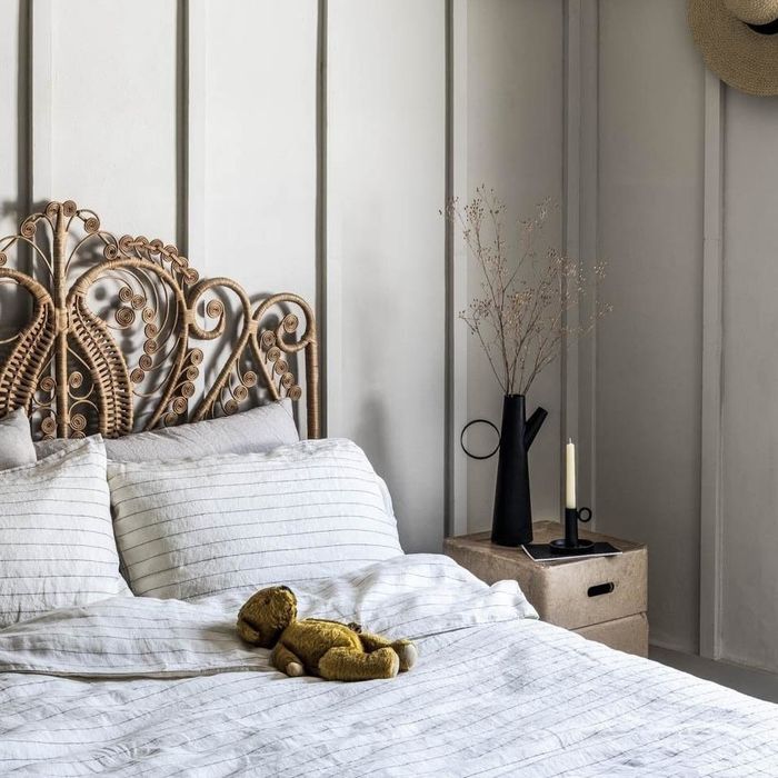 the striped duvet