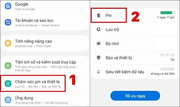Kích hoạt tính năng sạc nhanh trên điện thoại