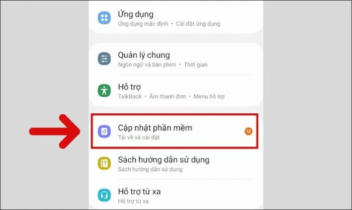 Cập nhật hệ điều hành phiên bản mới