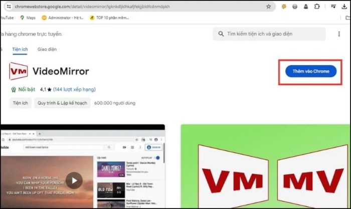 Nhấn vào Add to Chrome để thêm tiện ích vào trình duyệt