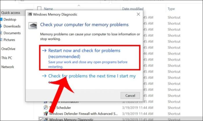 Cách kiểm tra lỗi RAM bằng Windows Memory Diagnostic.