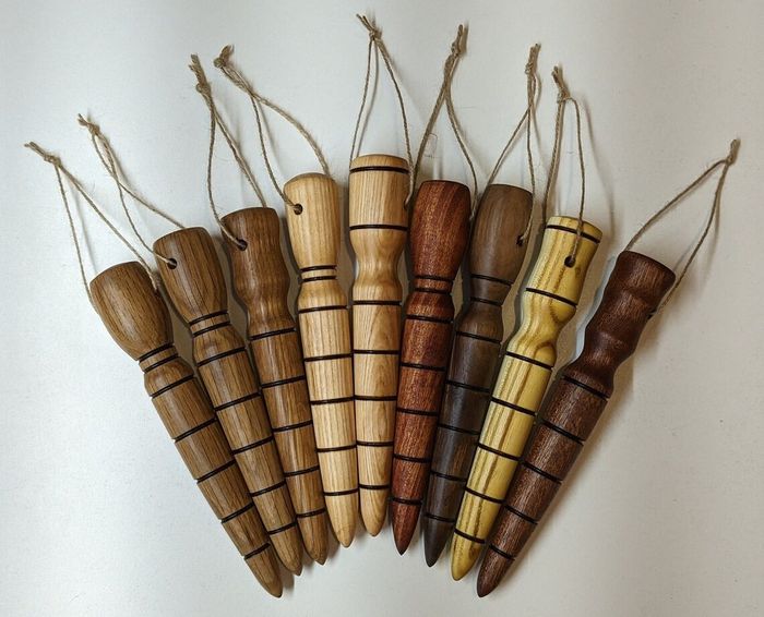 An assortment of garden dibbers