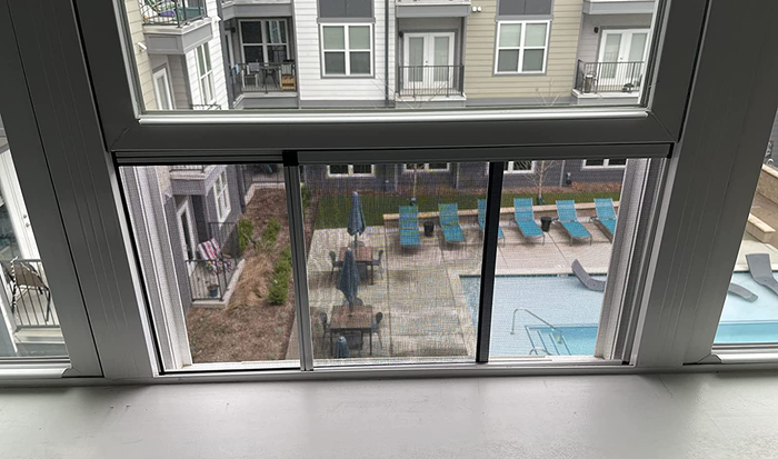Reviewer image of a screen fitted into an open window