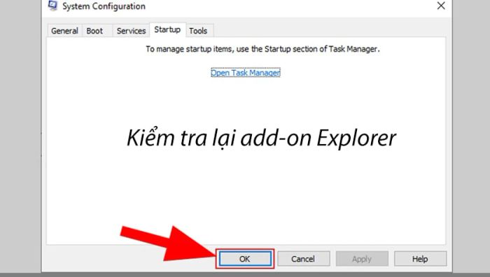 Kiểm tra xem add-on Explorer có gặp phải lỗi nào không