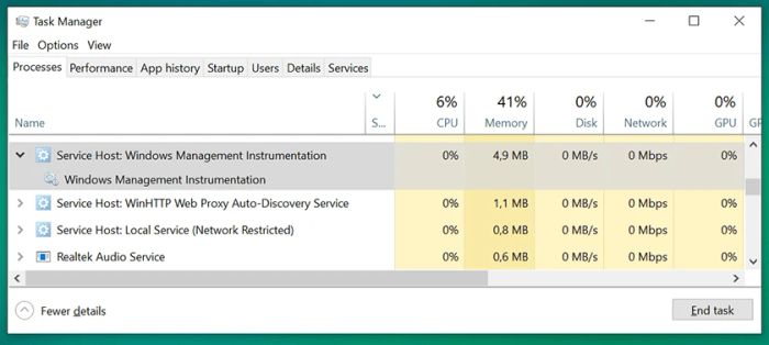 Cách khắc phục lỗi quá tải CPU 100% do WMI Provider Host