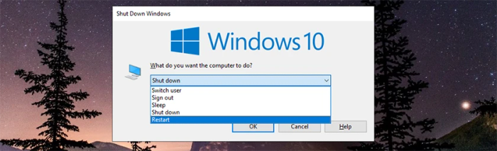 Khởi động lại máy tính hoặc laptop khi không nhận tai nghe