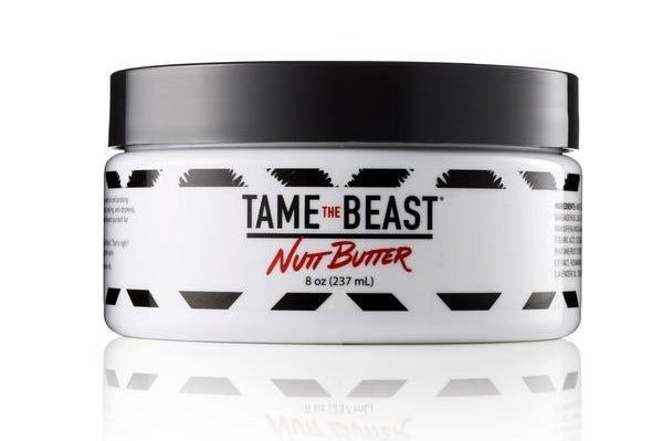 White container of Tame the Beast Nutt Butter
