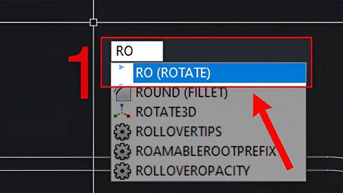 lệnh xoay đối tượng trong CAD