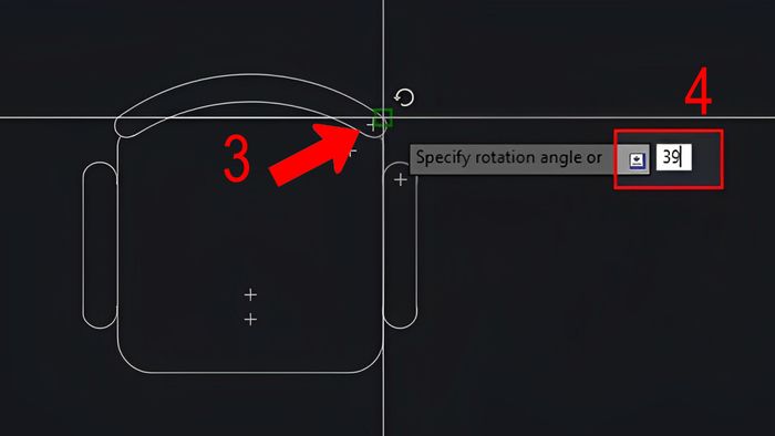 các lệnh xoay đối tượng trong CAD