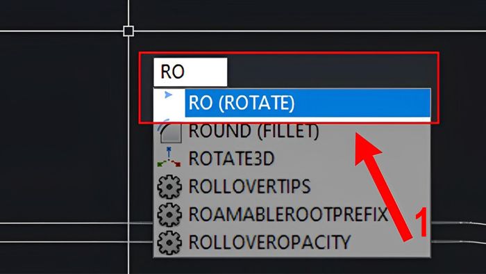 các lệnh xoay đối tượng trong cad