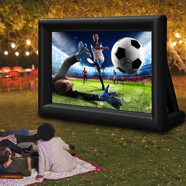 The outdoor inflatable screen.
