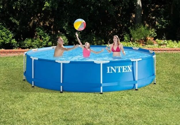 The above-the-ground pool.