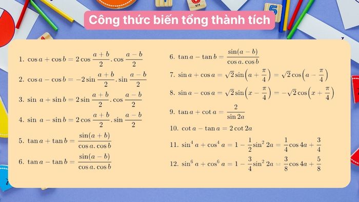Các công thức lượng giác cơ bản là nền tảng không thể thiếu trong việc giải quyết các bài toán lượng giác.