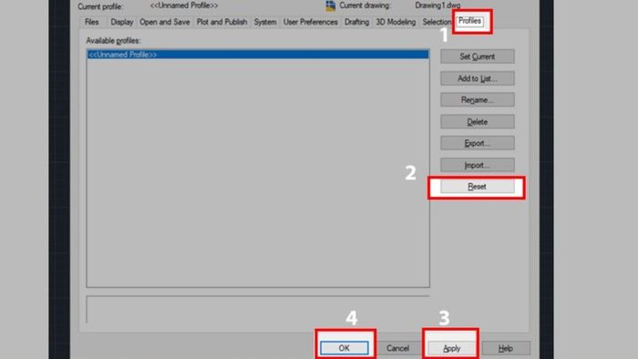 cách khôi phục thanh công cụ trong CAD