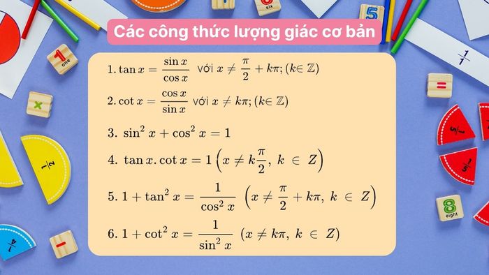 Công thức lượng giác giúp giải quyết các bài toán liên quan đến góc và cạnh trong tam giác vuông.
