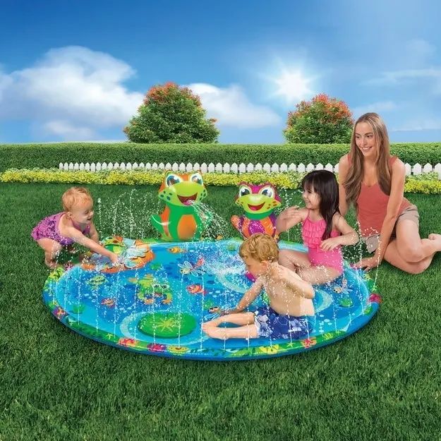 The froggy splash pad.