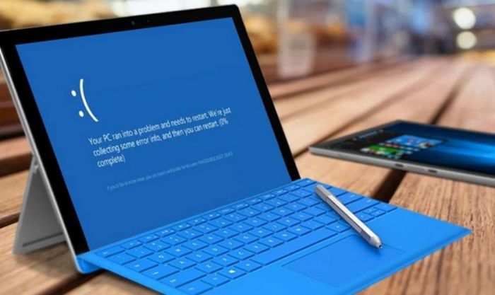 Laptop không khởi động được và hiện màn hình màu xanh