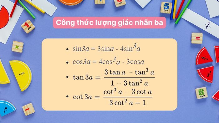 Công thức lượng giác là các biểu thức toán học thiết yếu trong việc giải quyết các bài toán hình học và lượng giác.
