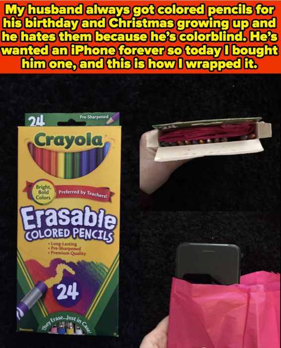 A Crayola box labeled