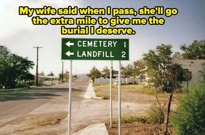 Street sign with arrows: