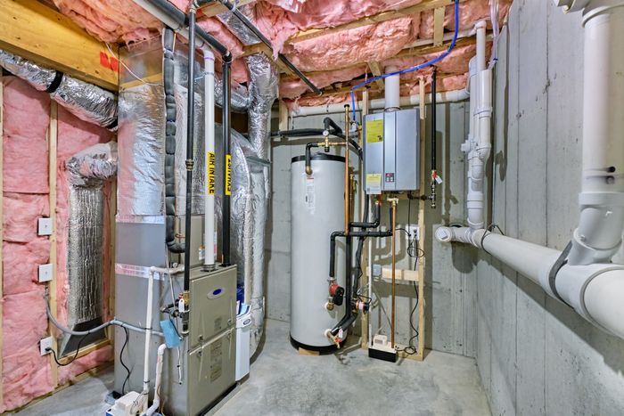 A water boiler in someone's home.
