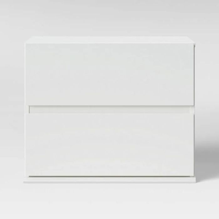 The simple white nightstand