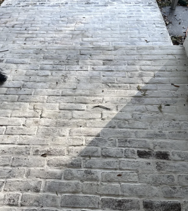 Bricks that have been grouted