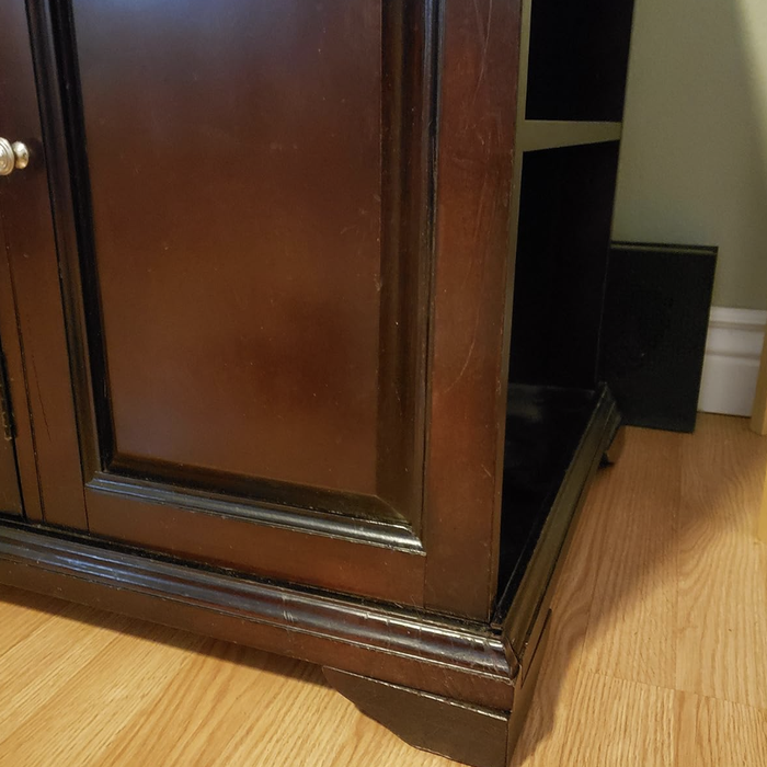 A photo of furniture after being beautifully revamped and updated.