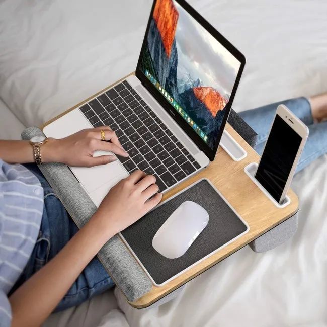 The cushioned lap desk.