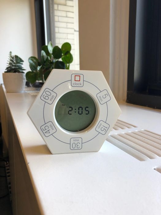 A photo from Mytourer showcasing the white timer.