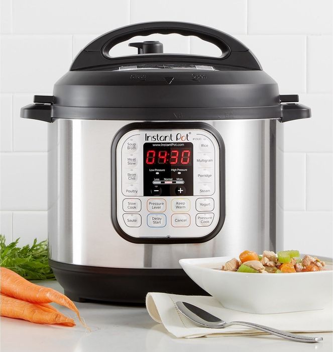 The Instant Pot with its digital display