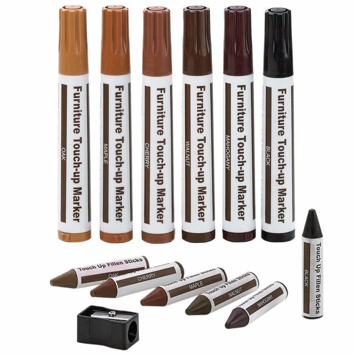 The set of wood repair markers.
