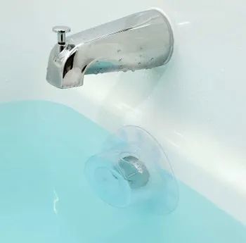 plastic cover over the top drain