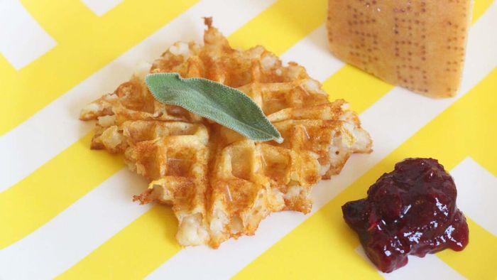 Whip Up These Parmesan-Crusted Waffles from Leftover Mashed Potatoes