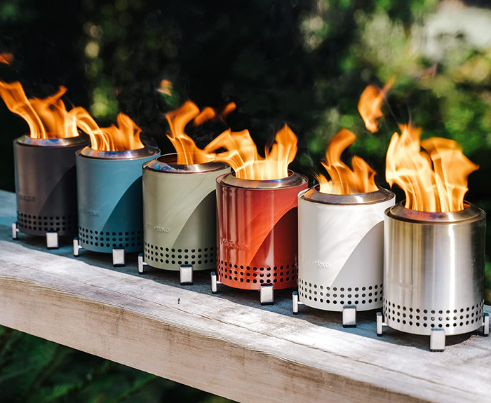 Tiny metal stoves available in six vibrant colors
