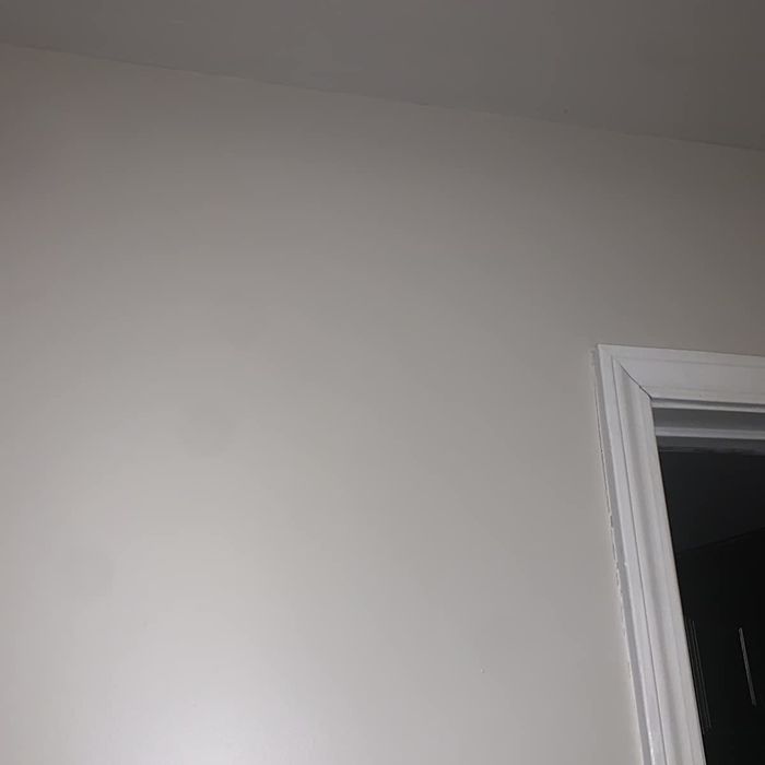 After: The same wall now completely fixed with no sign of the crack