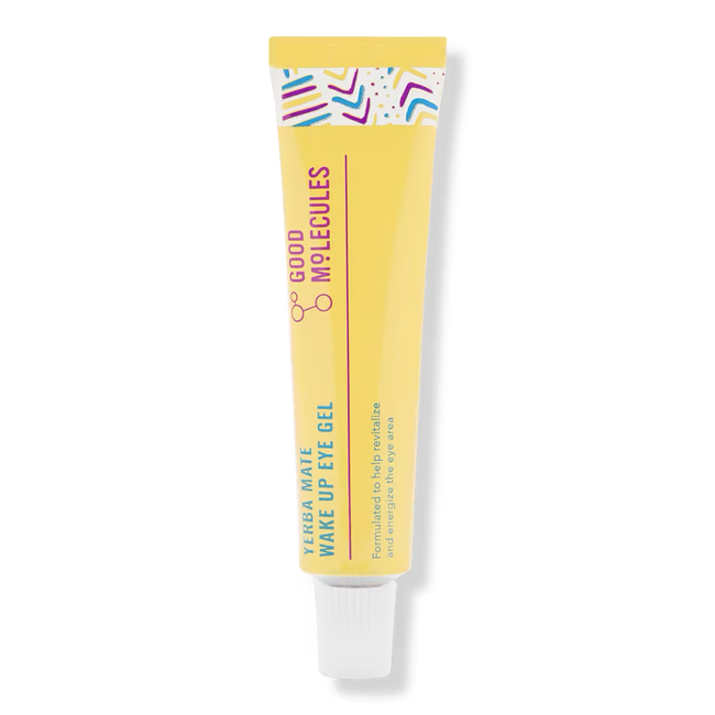 Tube of Good Molecules Yerba Mate Wake Up Eye Gel, designed to revitalize and energize the eye area.