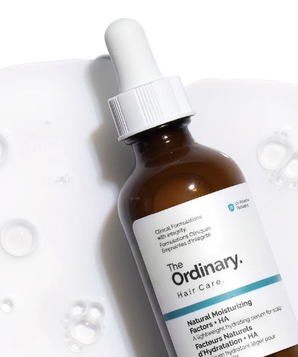 The Ordinary Hair Care bottle with dropper, offering natural moisturizing and hydration benefits for both scalp and hair