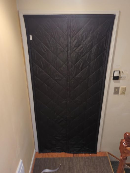 Exterior view of the black curtain